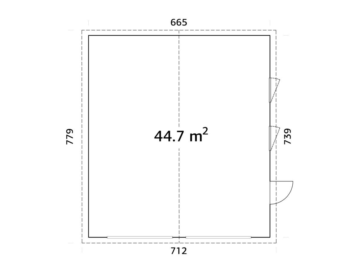 Palmako - André 44,7 garasje u/leddport