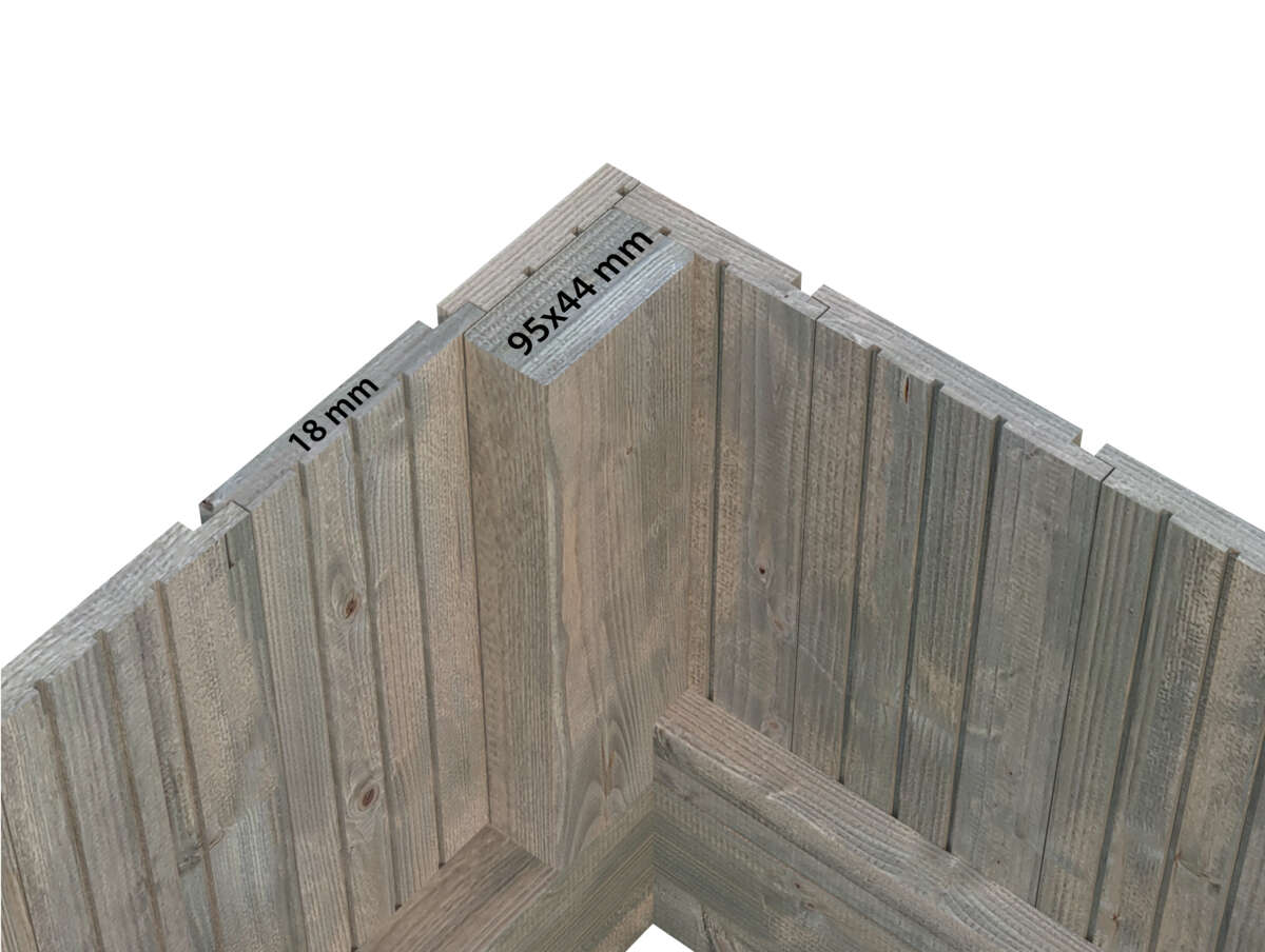 Palmako Emilia veksthus 5,4+4,0 m² vintage