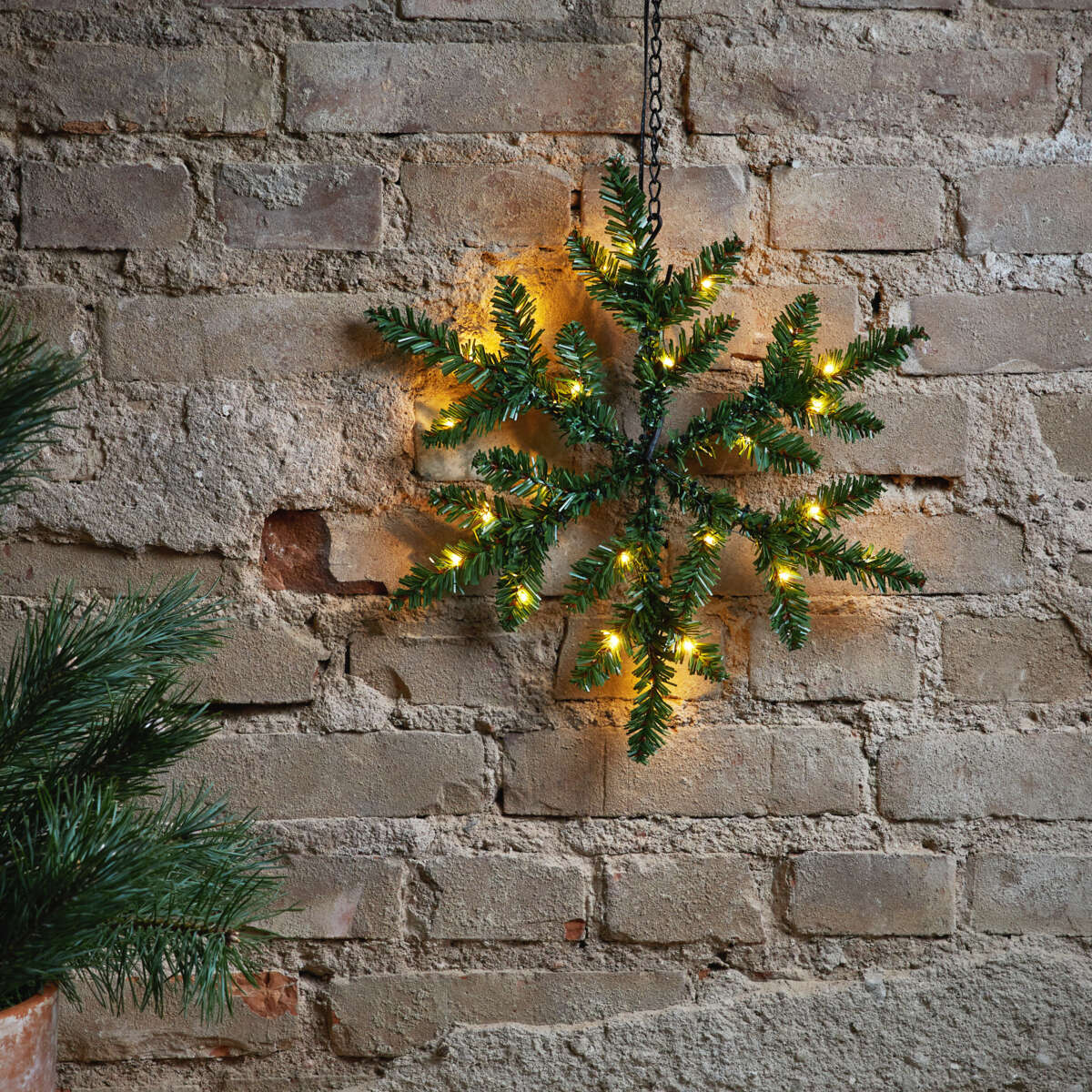 Snowflake LED-lys utendørs adventsstjerne
