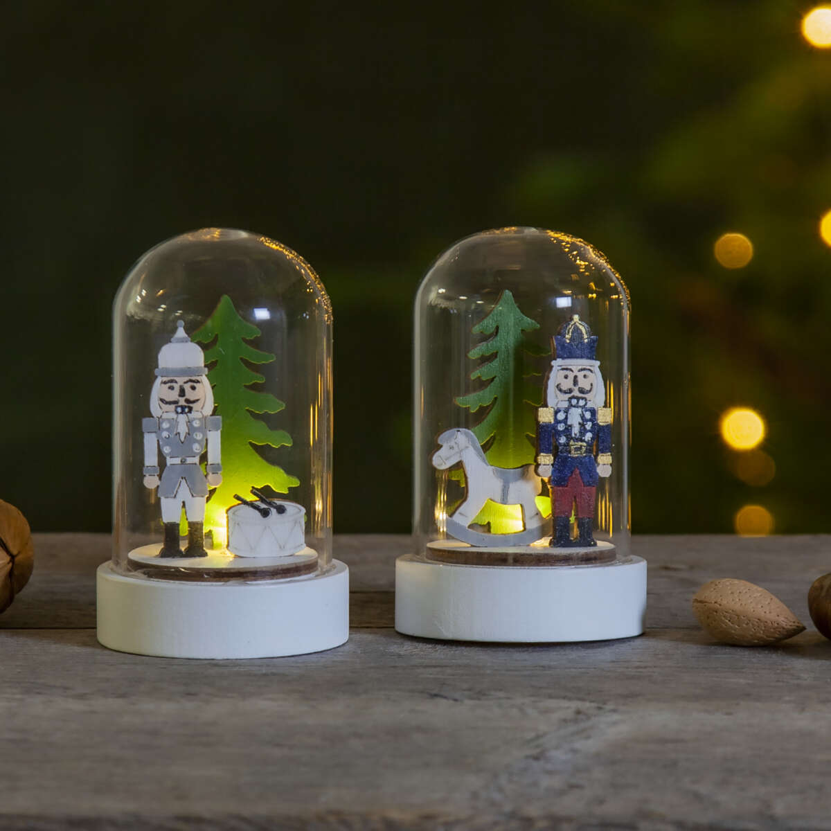 LED kuppel juledekorasjon 2-pk