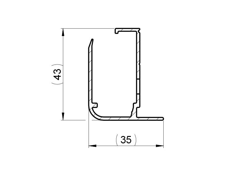 gop Kanalplast Fremkantprofil 10 mm hvit