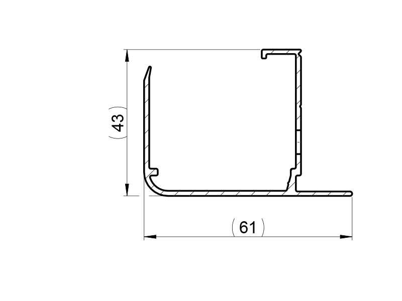 gop Fremkantprofil kanalplast 32 mm hvit