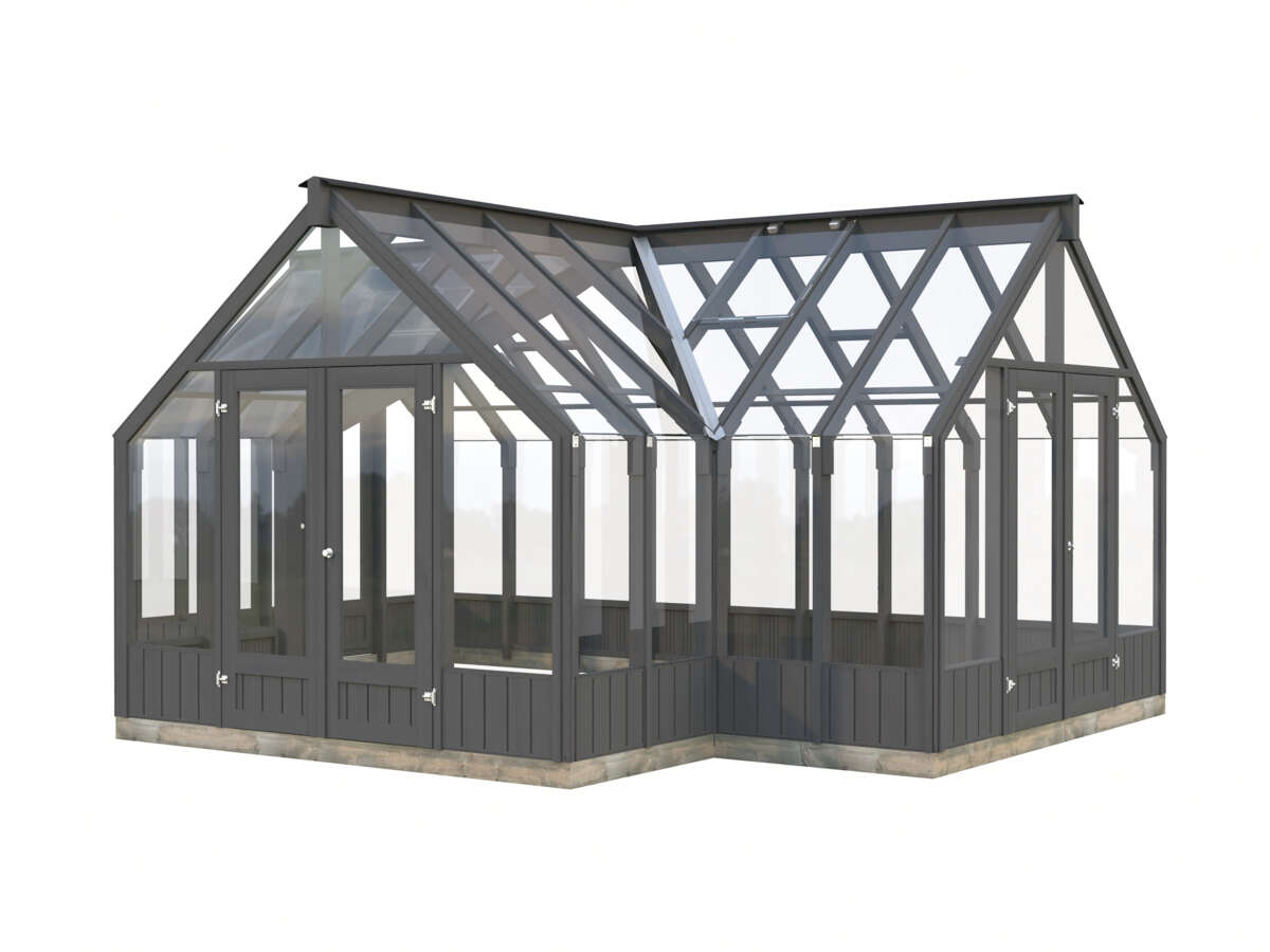 Palmako Emilia veksthus 19,1 m² gråmalt