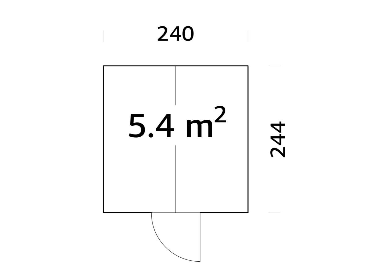 Palmako Emilia veksthus 5,4 m² gråmalt
