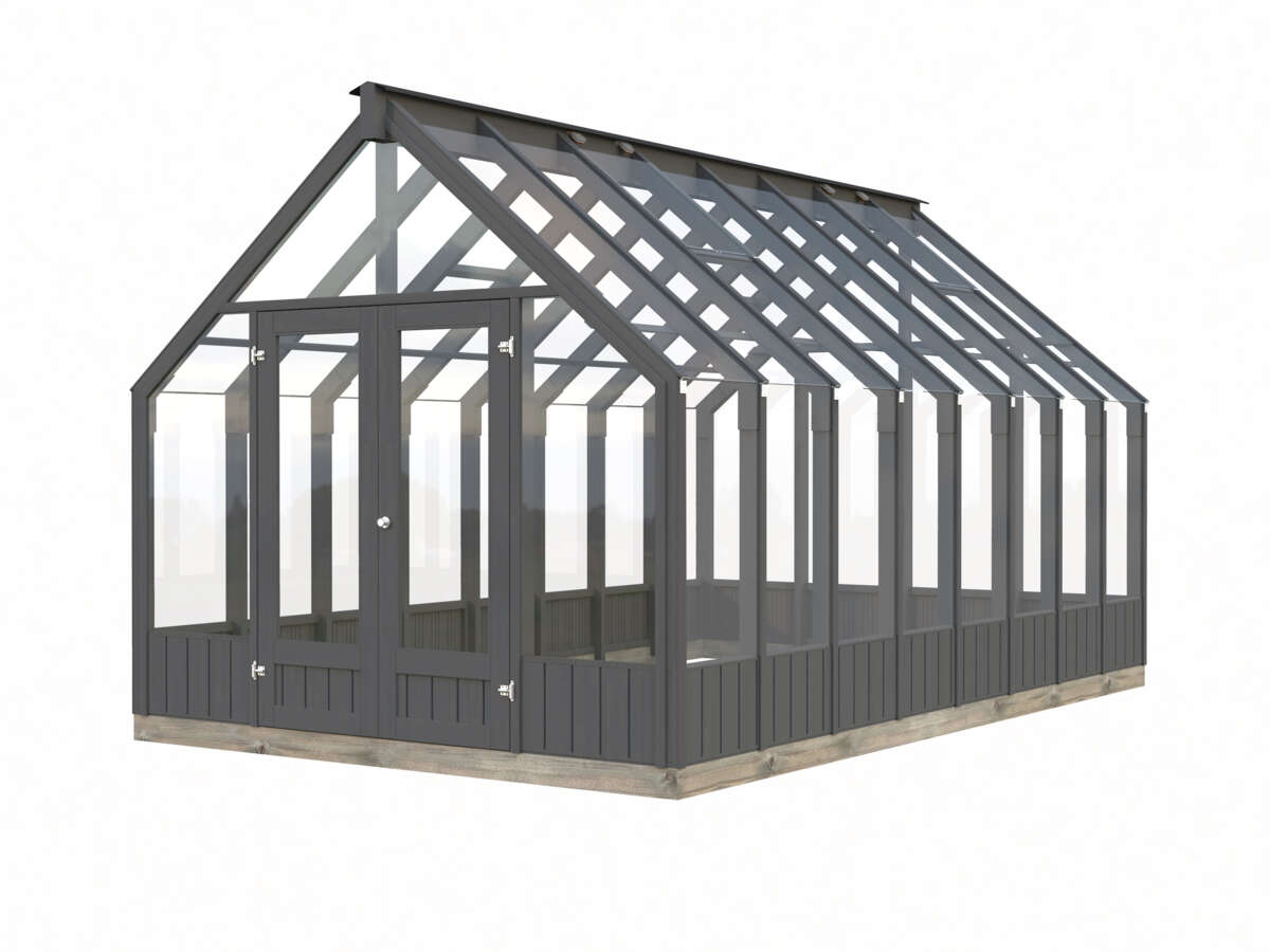 Palmako Emilia veksthus 13,8 m² gråmalt