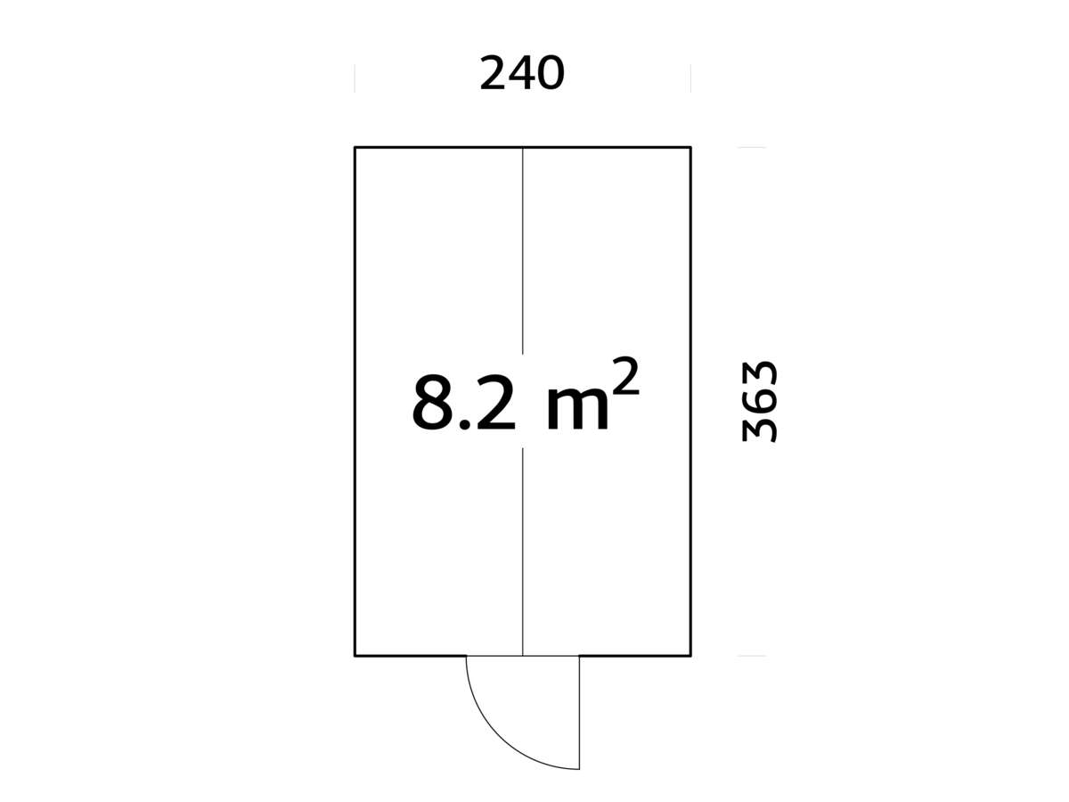 Palmako Emilia veksthus 8,2 m² gråmalt