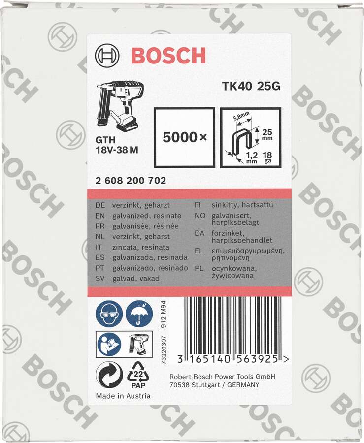 Bosch PRO NC18-kramper 5000-pk