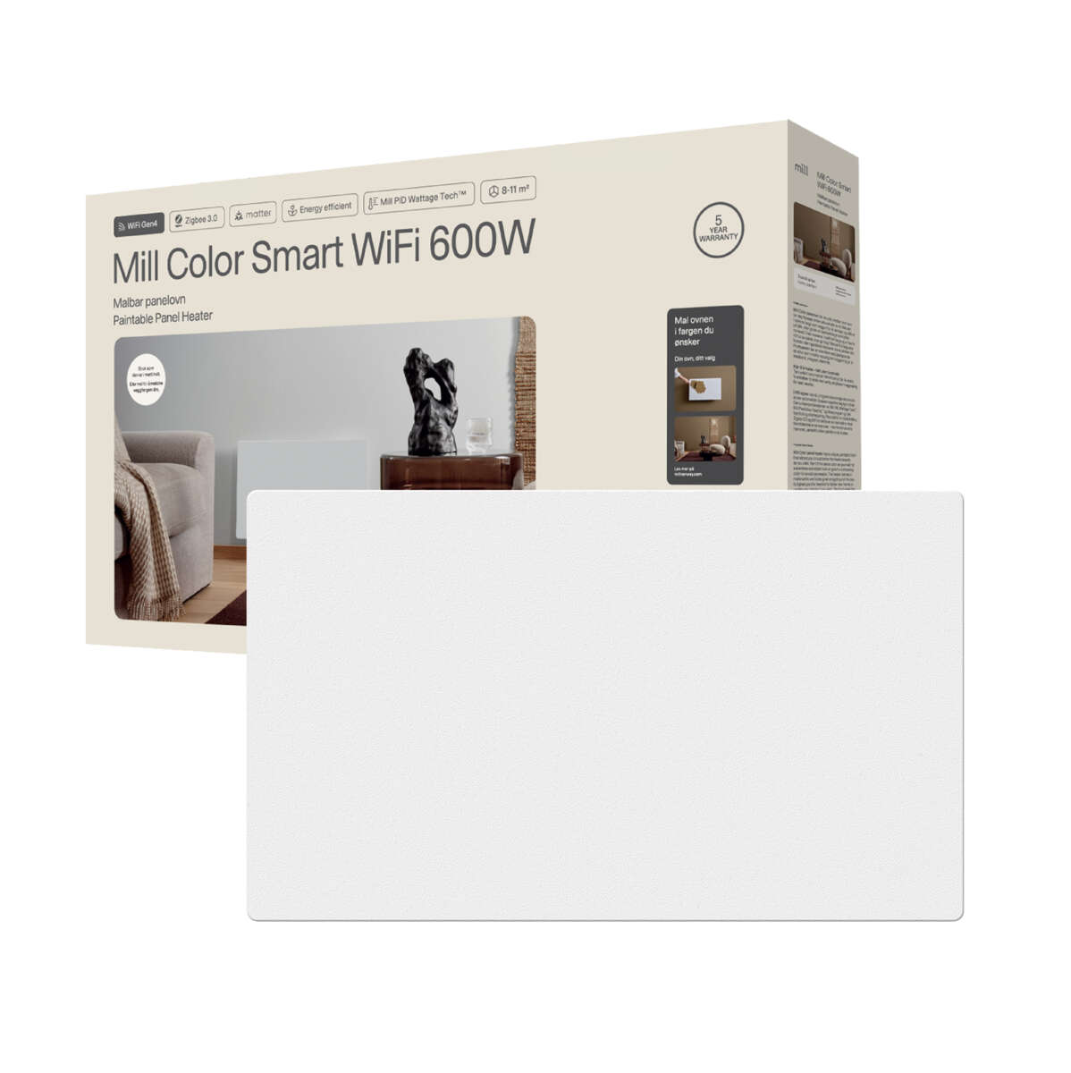 Mill Color Smart WiFi malbar panelovn 600W
