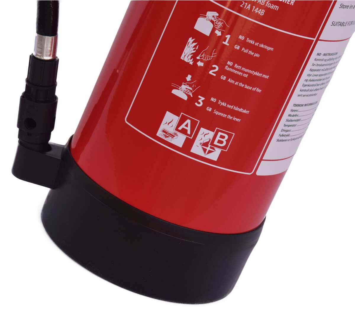 No-flame fluorfrie skum brannslukker