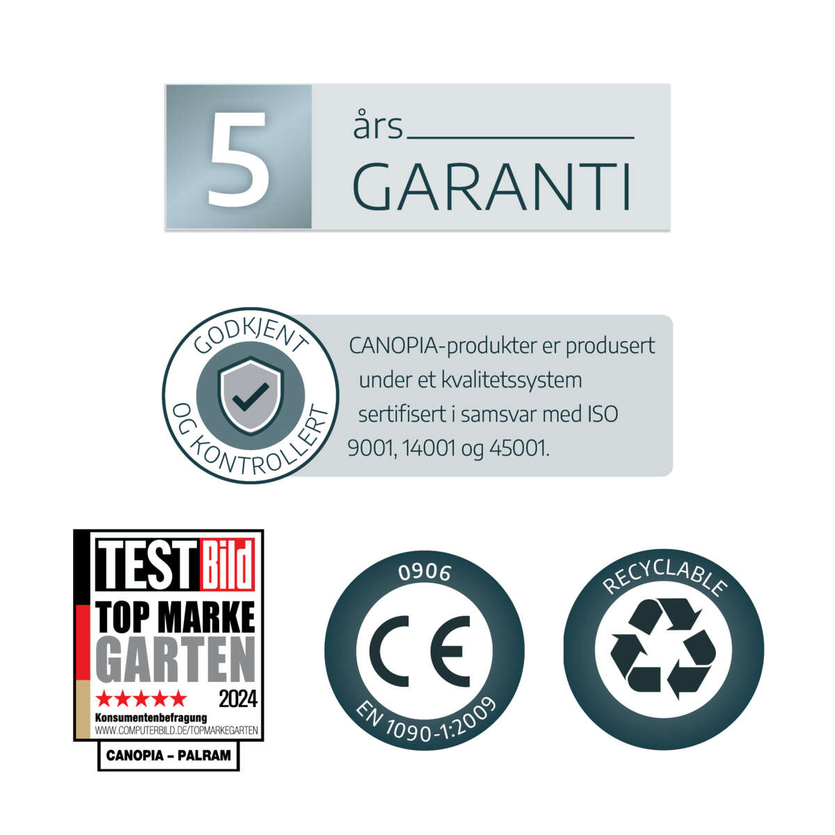 Palram - Canopia Mythos grå drivhus 3,4 m²