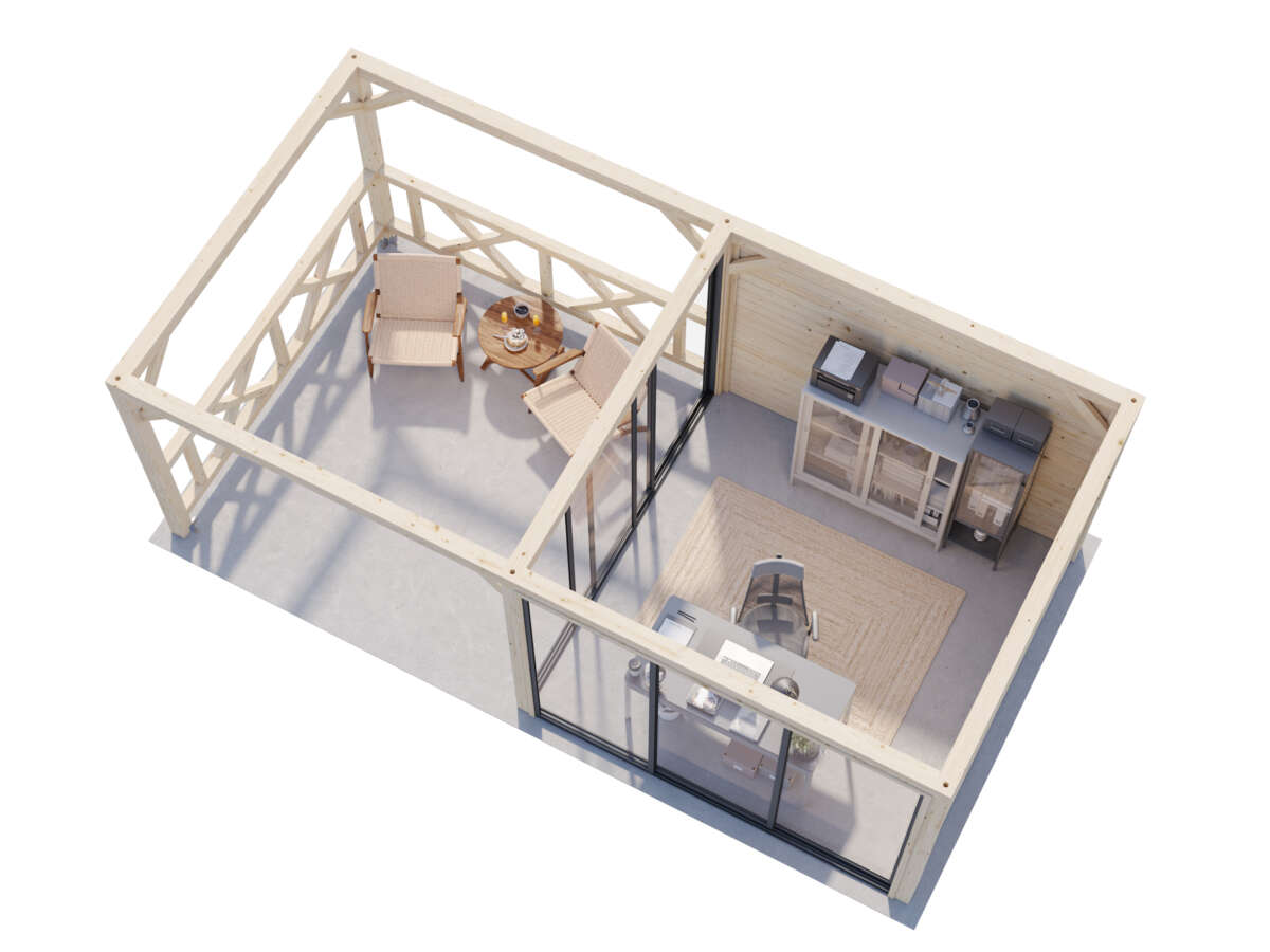 Palmako Lenna 403 hagestue 16.6 m² Slide