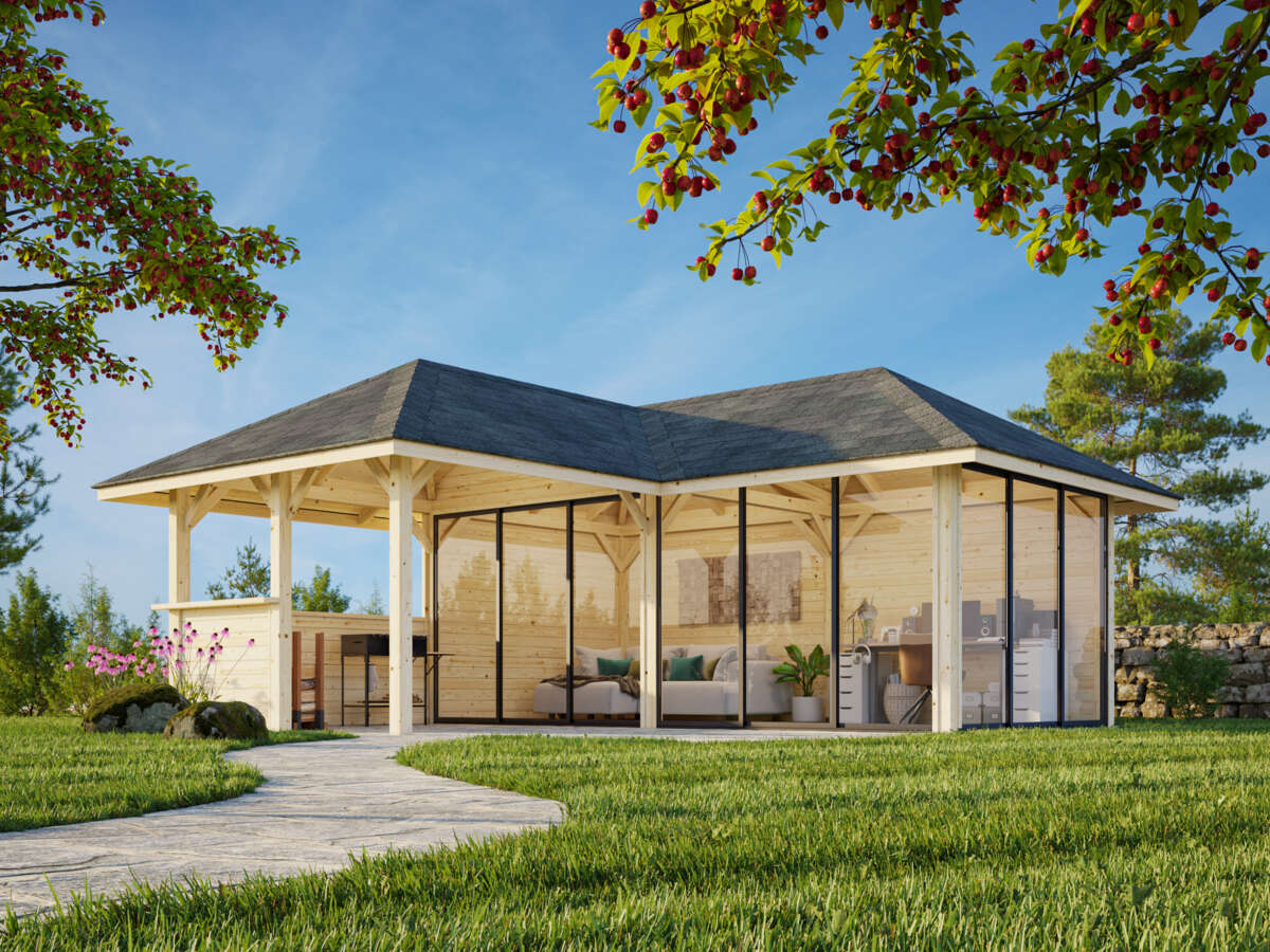 Palmako Bianca 223 hagestue 24,9 m² Slide