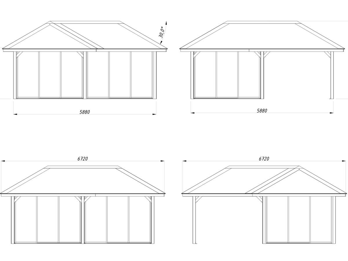 Palmako Bianca 223 hagestue 24,9 m² Slide
