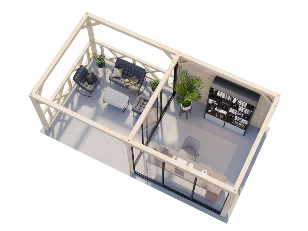 Palmako Bianca 204 hagestue 16.6 m² Slide