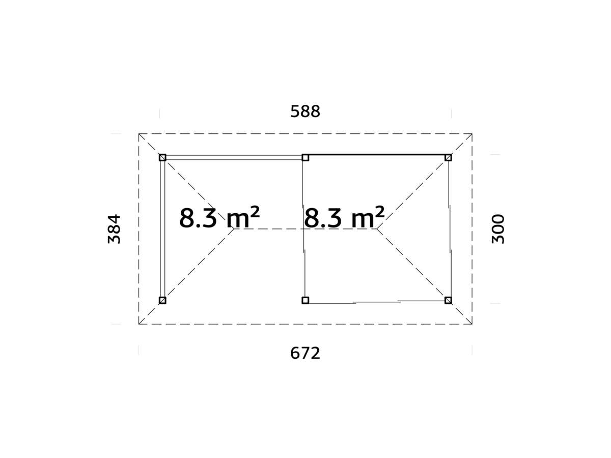 Palmako Bianca 204 hagestue 16.6 m² Slide