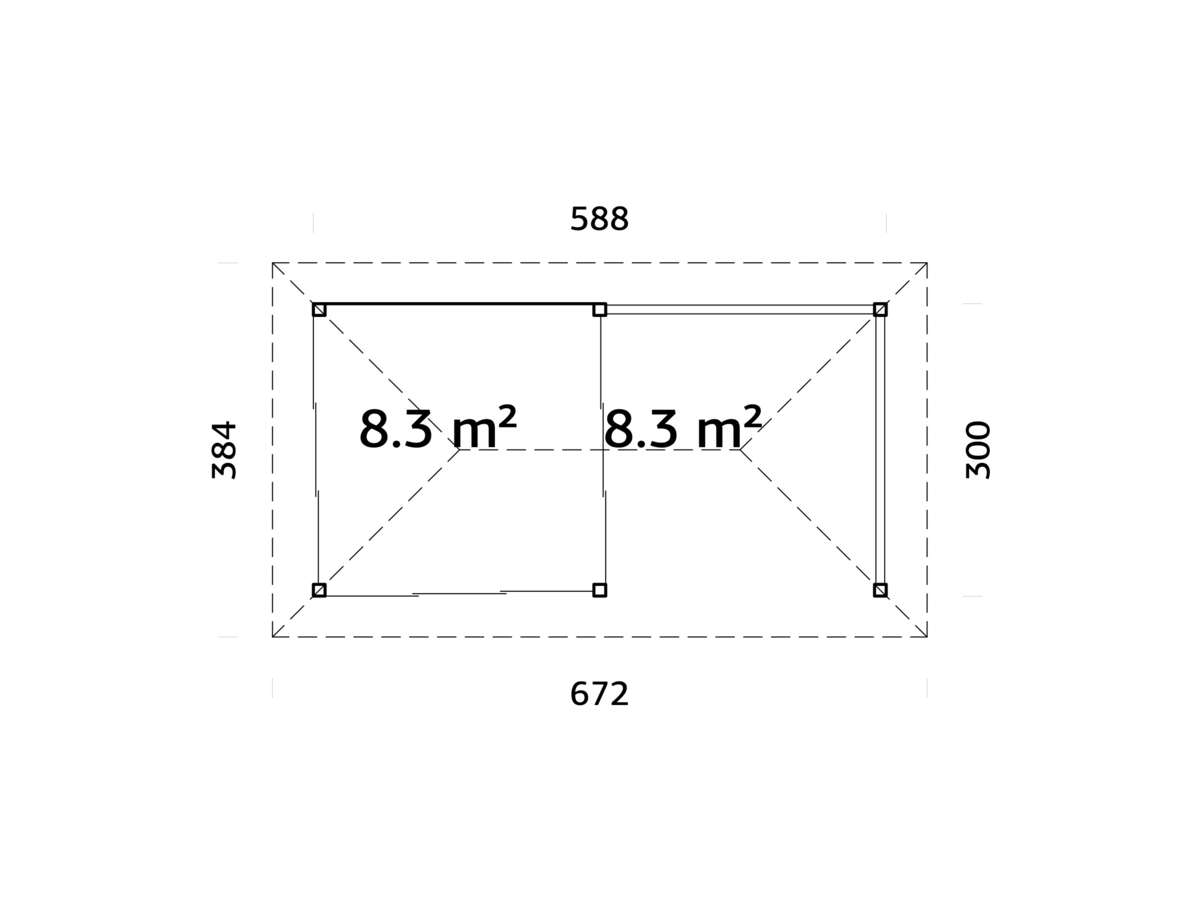 Palmako Bianca 204 hagestue 16.6 m² Slide