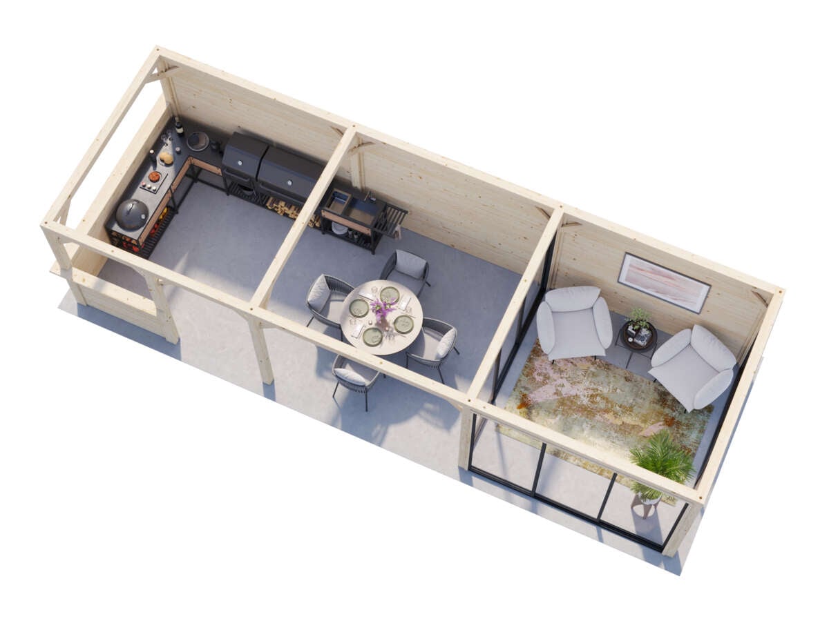 Palmako Bianca 216 hagestue 24,9 m² Slide