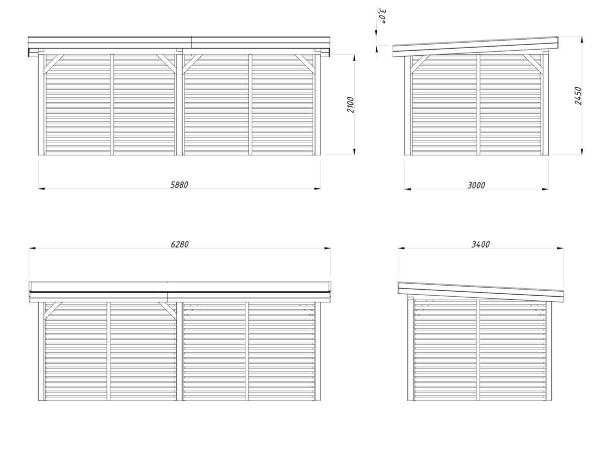 Palmako Lenna 309 paviljong 16.6 m²