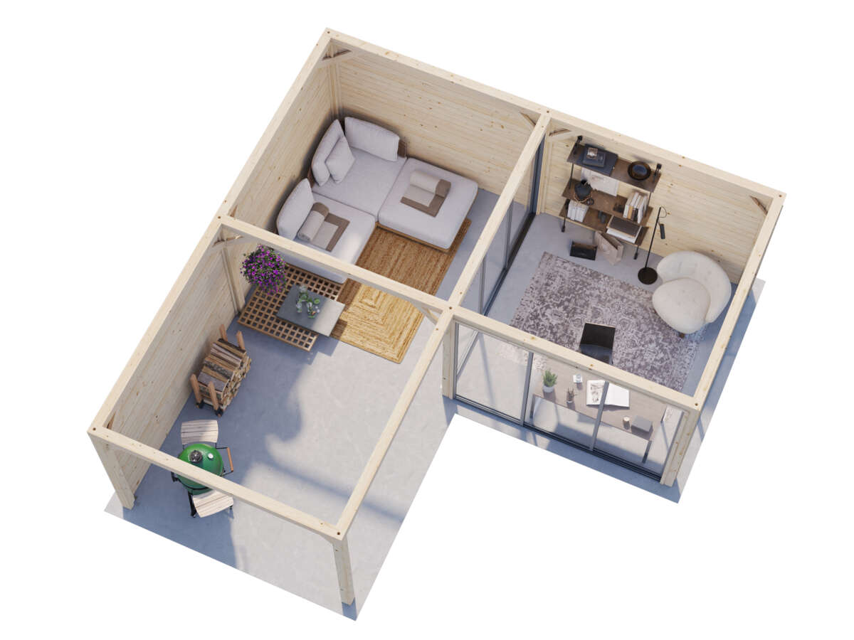 Palmako Bianca 212 hagestue 24,9 m² Slide