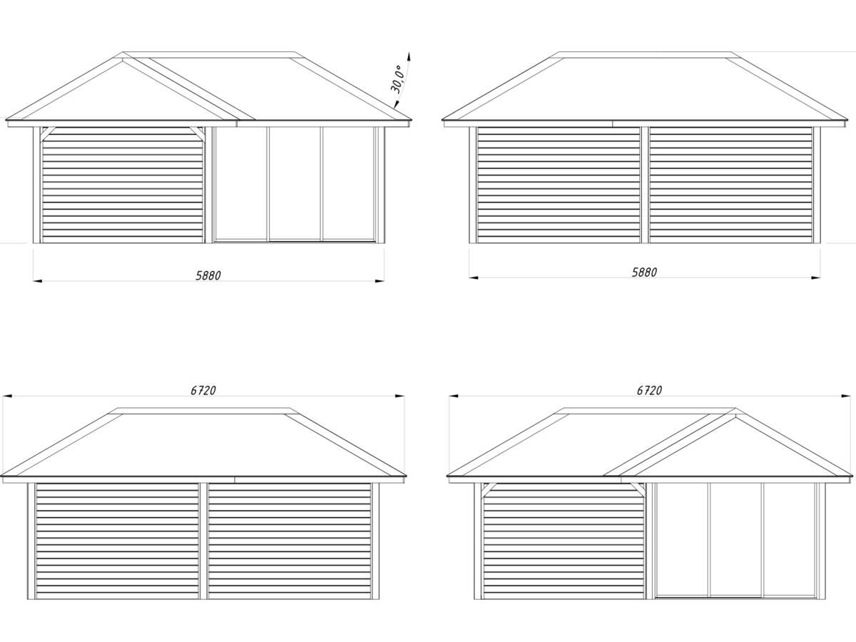 Palmako Bianca 212 hagestue 24,9 m² Slide