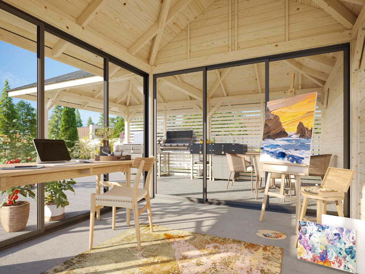 Palmako Bianca 211 hagestue 24,9 m² Slide