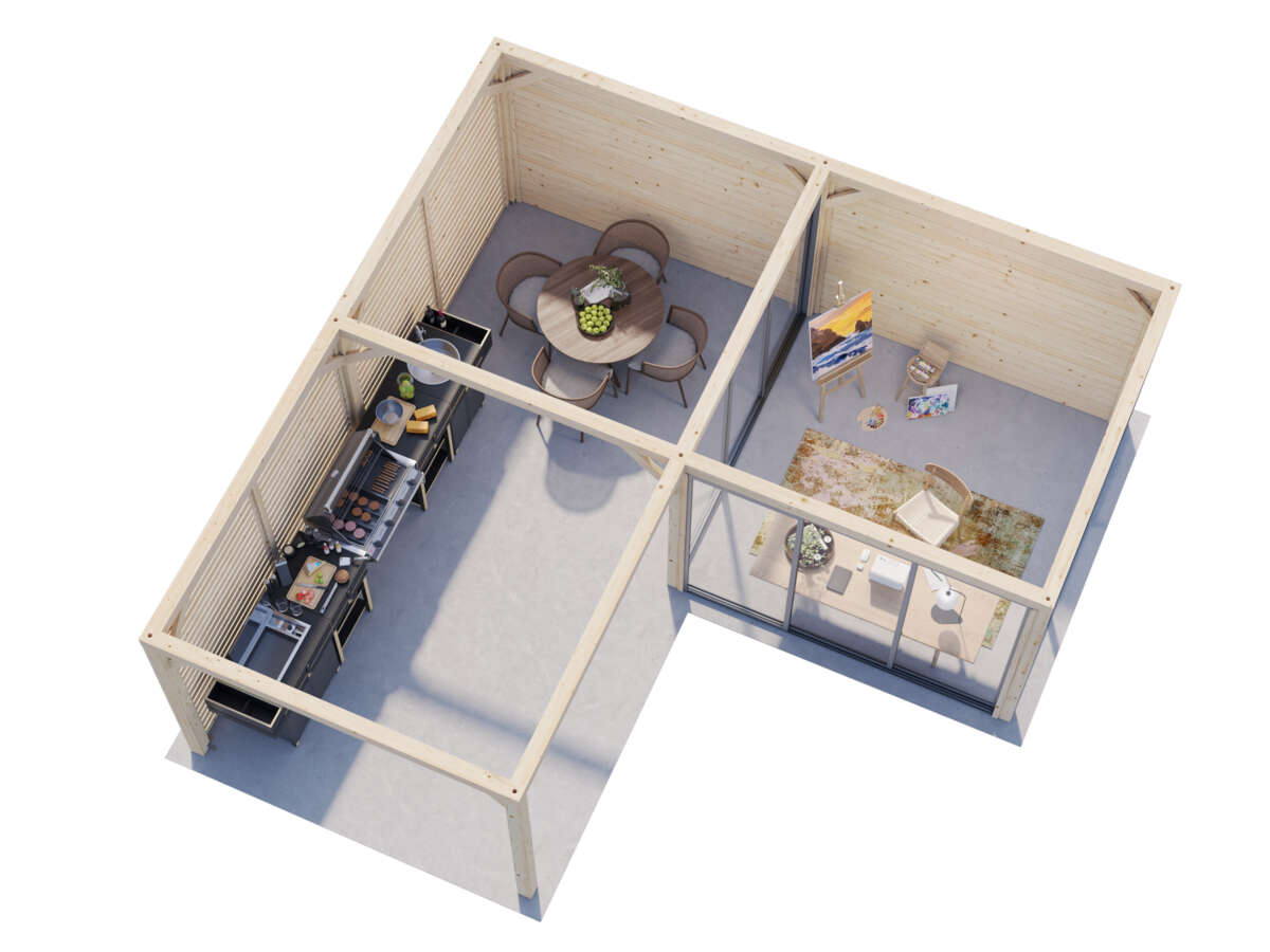 Palmako Bianca 211 hagestue 24,9 m² Slide