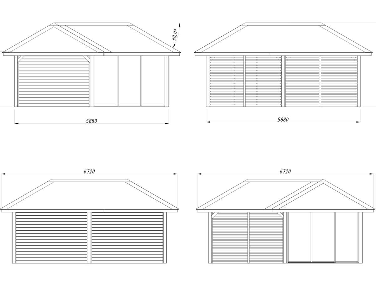 Palmako Bianca 211 hagestue 24,9 m² Slide