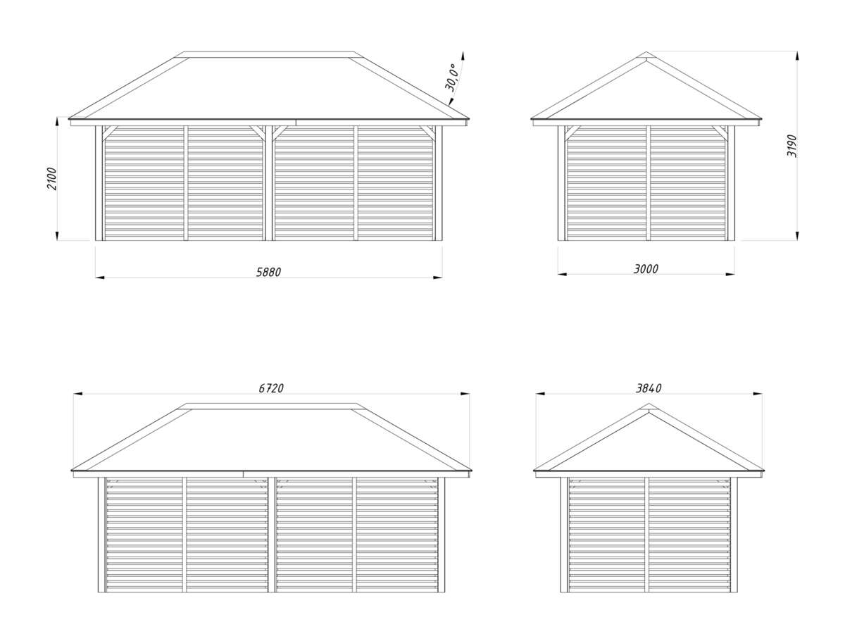 Palmako Bianca 109 paviljong 16.6 m²