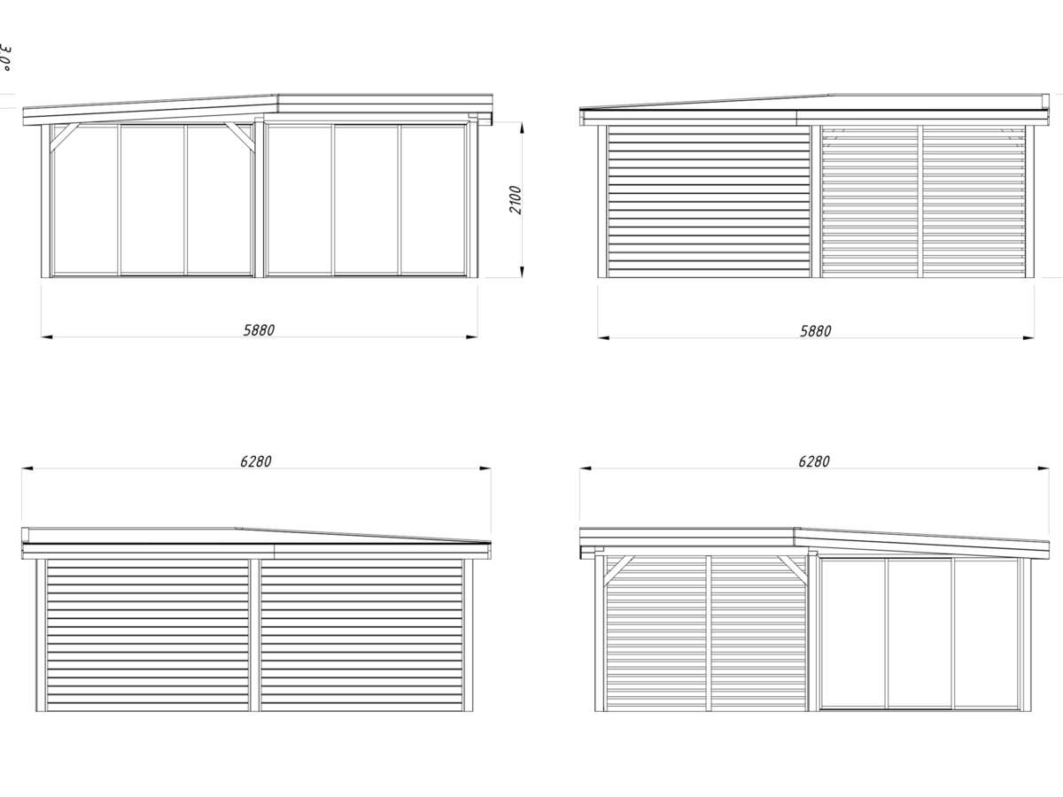 Palmako Lenna 414 hagestue 24,9 m² Slide