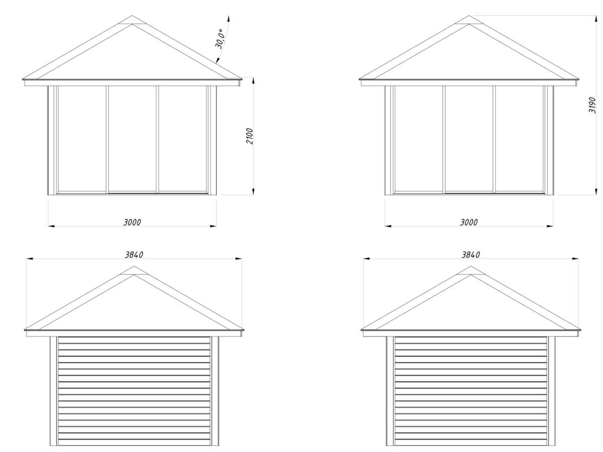 Palmako Bianca 201 hagestue 8,3 m² Slide