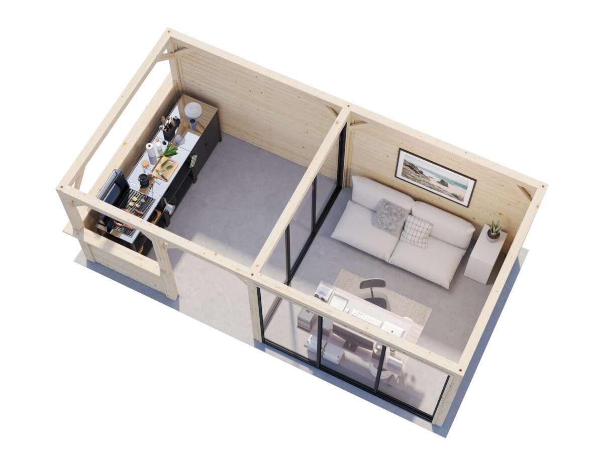 Palmako Bianca 207 hagestue 16,6 m² Slide