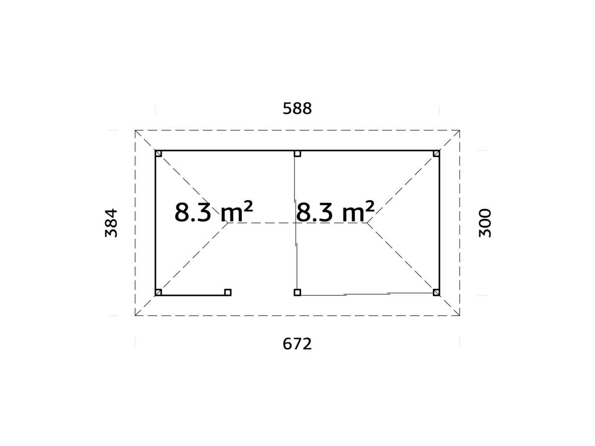 Palmako Bianca 207 hagestue 16,6 m² Slide