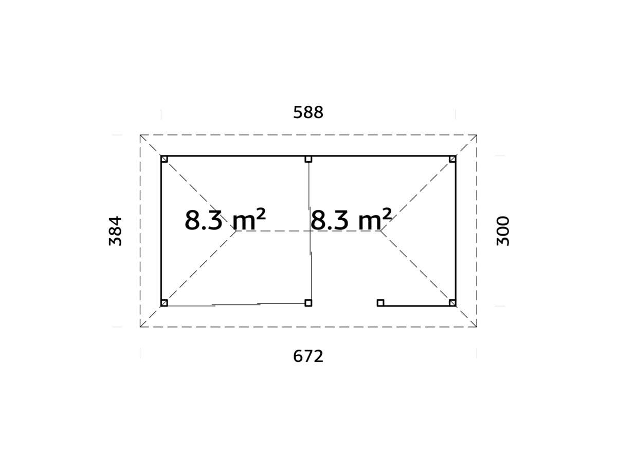 Palmako Bianca 207 hagestue 16,6 m² Slide