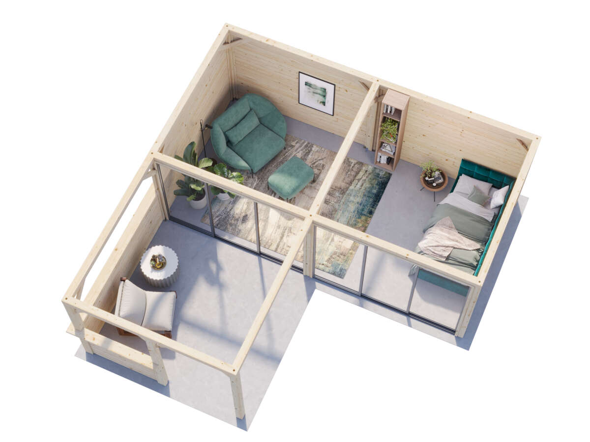 Palmako Bianca 222 hagestue 24,9 m² Slide