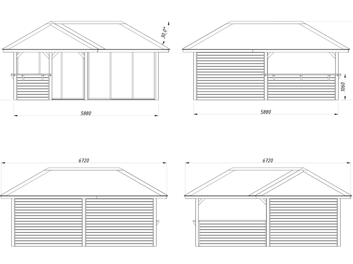 Palmako Bianca 222 hagestue 24,9 m² Slide