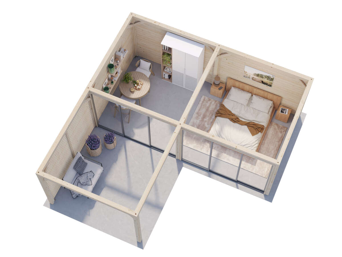 Palmako Lenna 413 hagestue 24,9 m² Slide