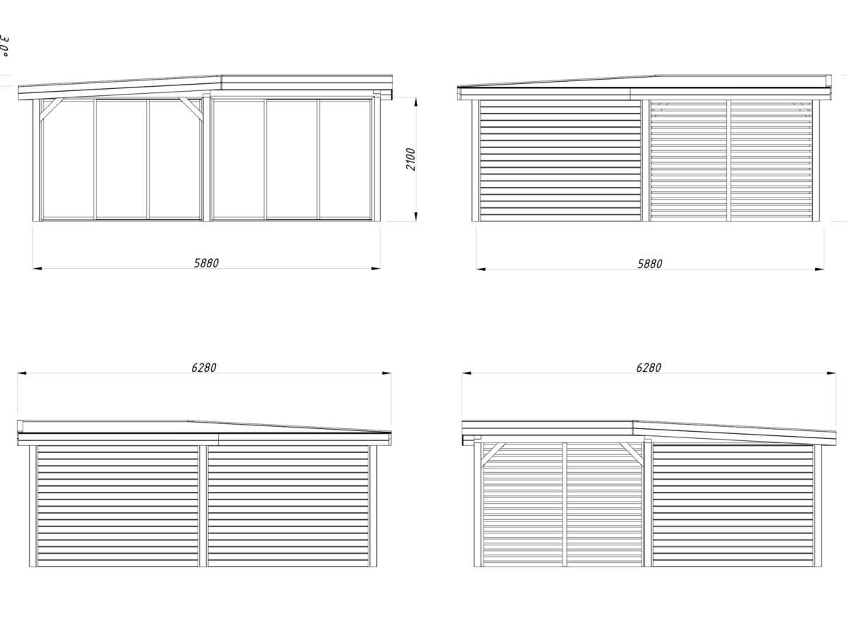 Palmako Lenna 413 hagestue 24,9 m² Slide