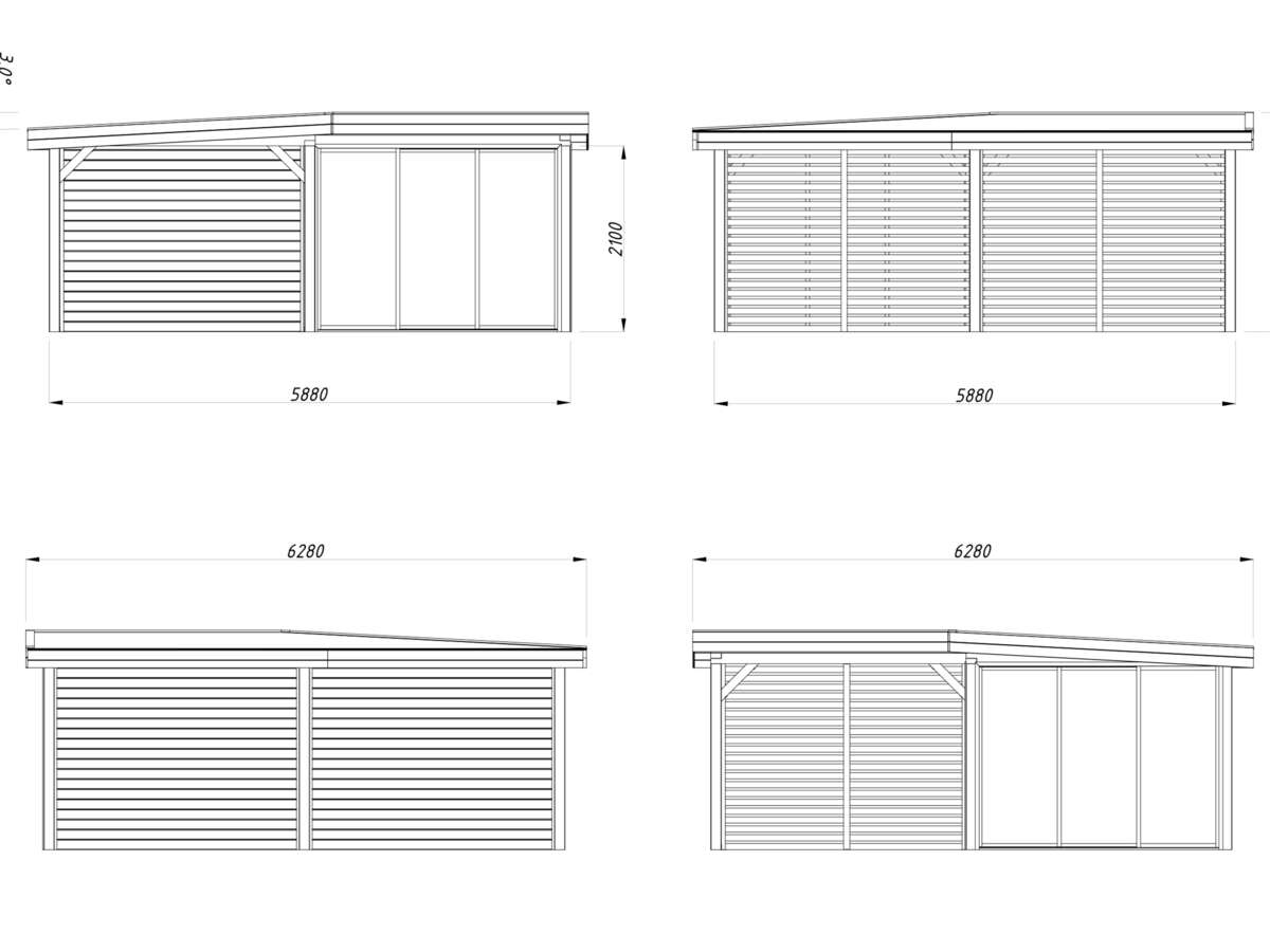Palmako Lenna 411 hagestue 24,9 m² Slide
