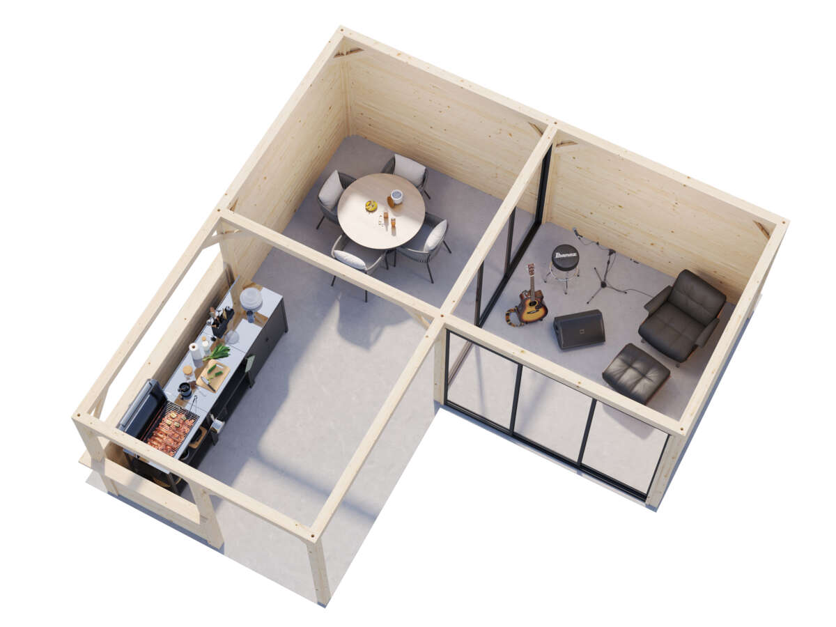 Palmako Bianca 209 hagestue 24,9 m² Slide