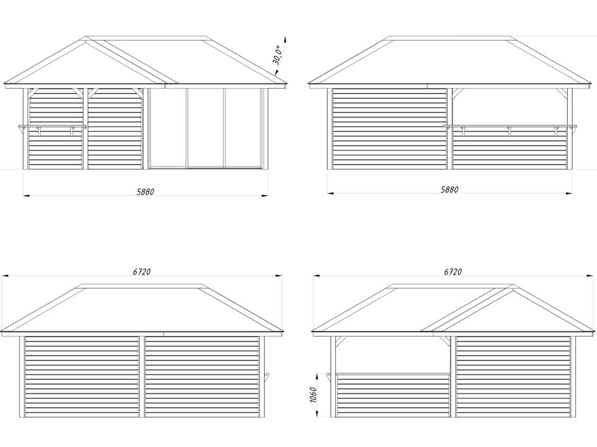 Palmako Bianca 209 hagestue 24,9 m² Slide