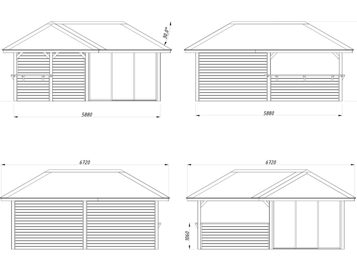 Palmako Bianca 210 hagestue 24,9 m² Slide
