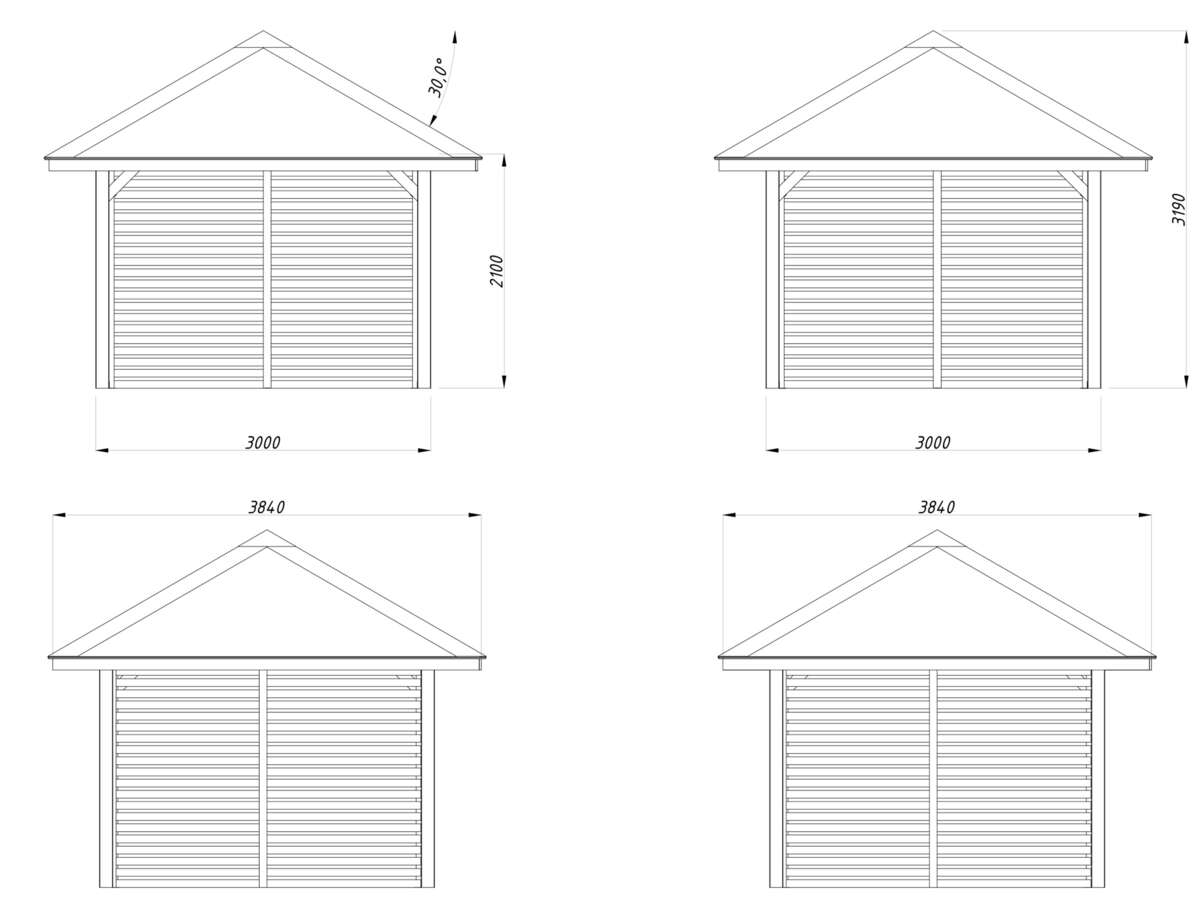 Palmako Bianca 102 paviljong 8,3 m²