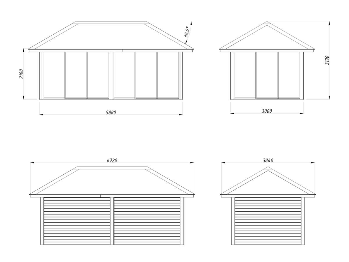 Palmako Bianca 202 hagestue 16,6 m² Slide