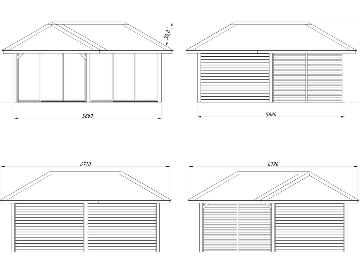 Palmako Bianca 213 hagestue 24,9 m² Slide