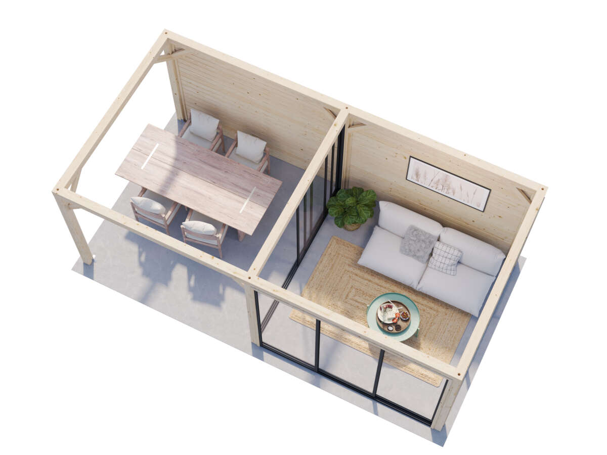 Palmako Bianca 206 hagestue 16,6 m² Slide