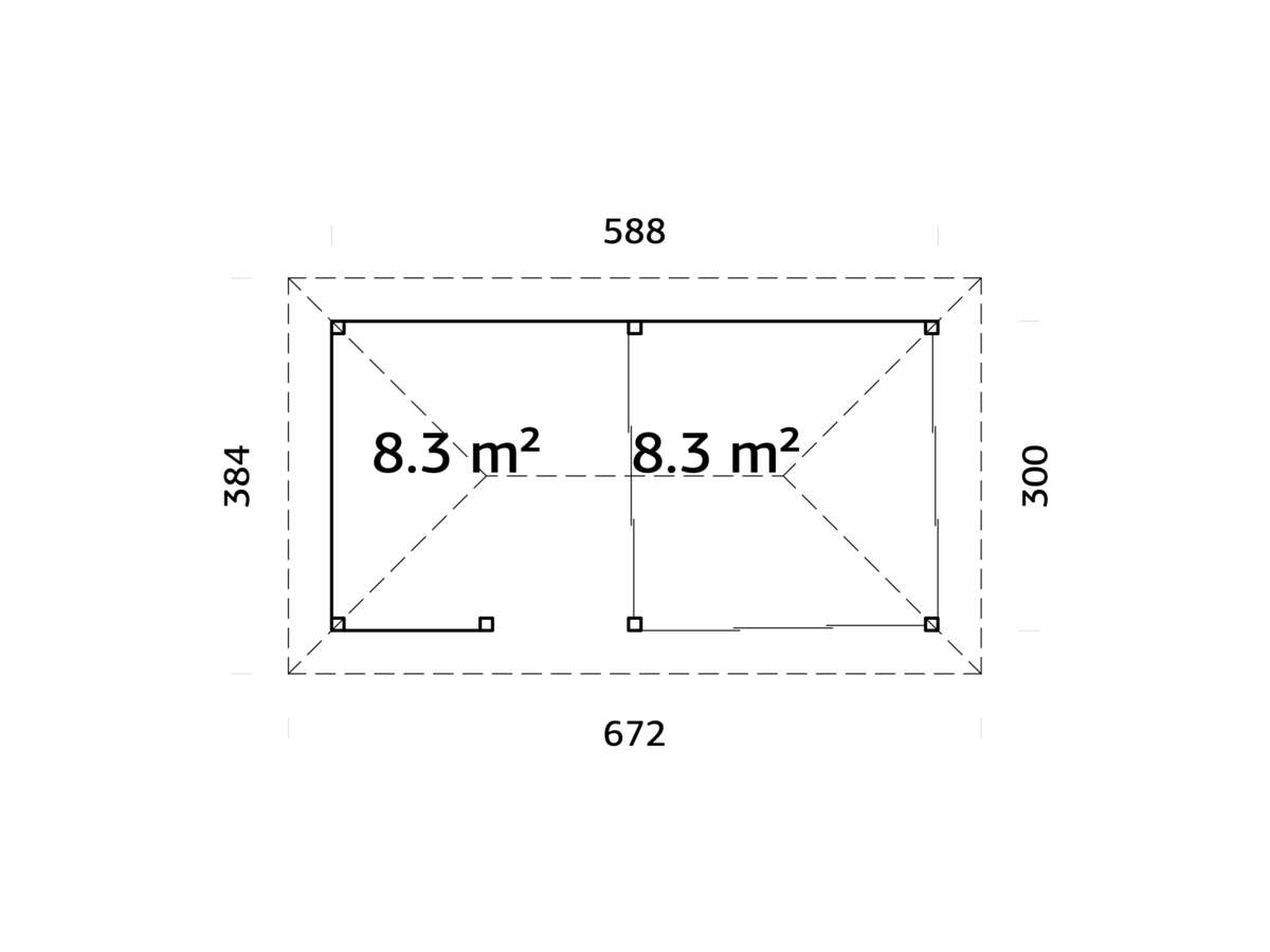 Palmako Bianca 208 hagestue 16,6 m² Slide