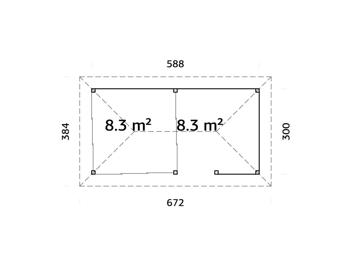 Palmako Bianca 208 hagestue 16,6 m² Slide