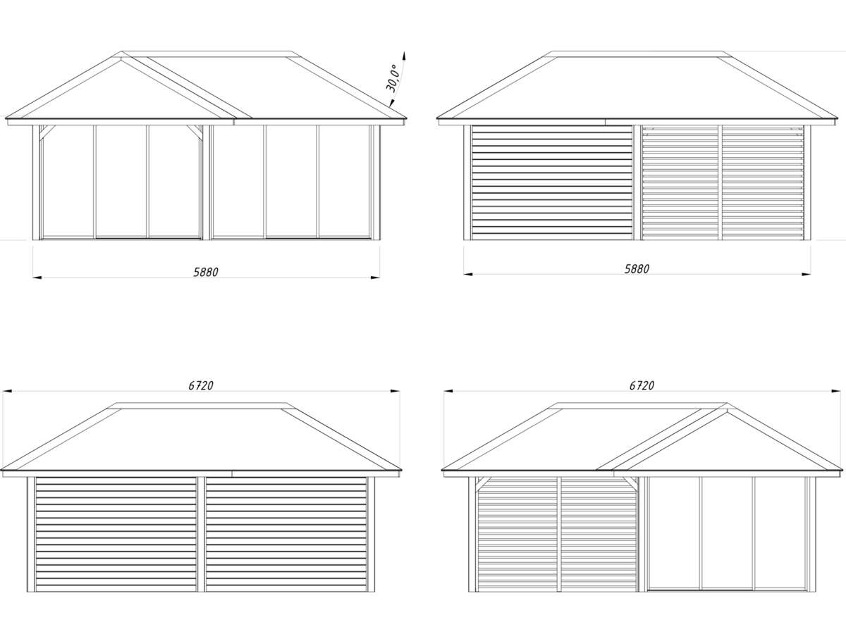 Palmako Bianca 214 hagestue 24,9 m² Slide