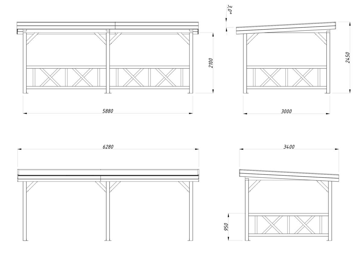 Palmako Lenna 307 paviljong 16.6 m²