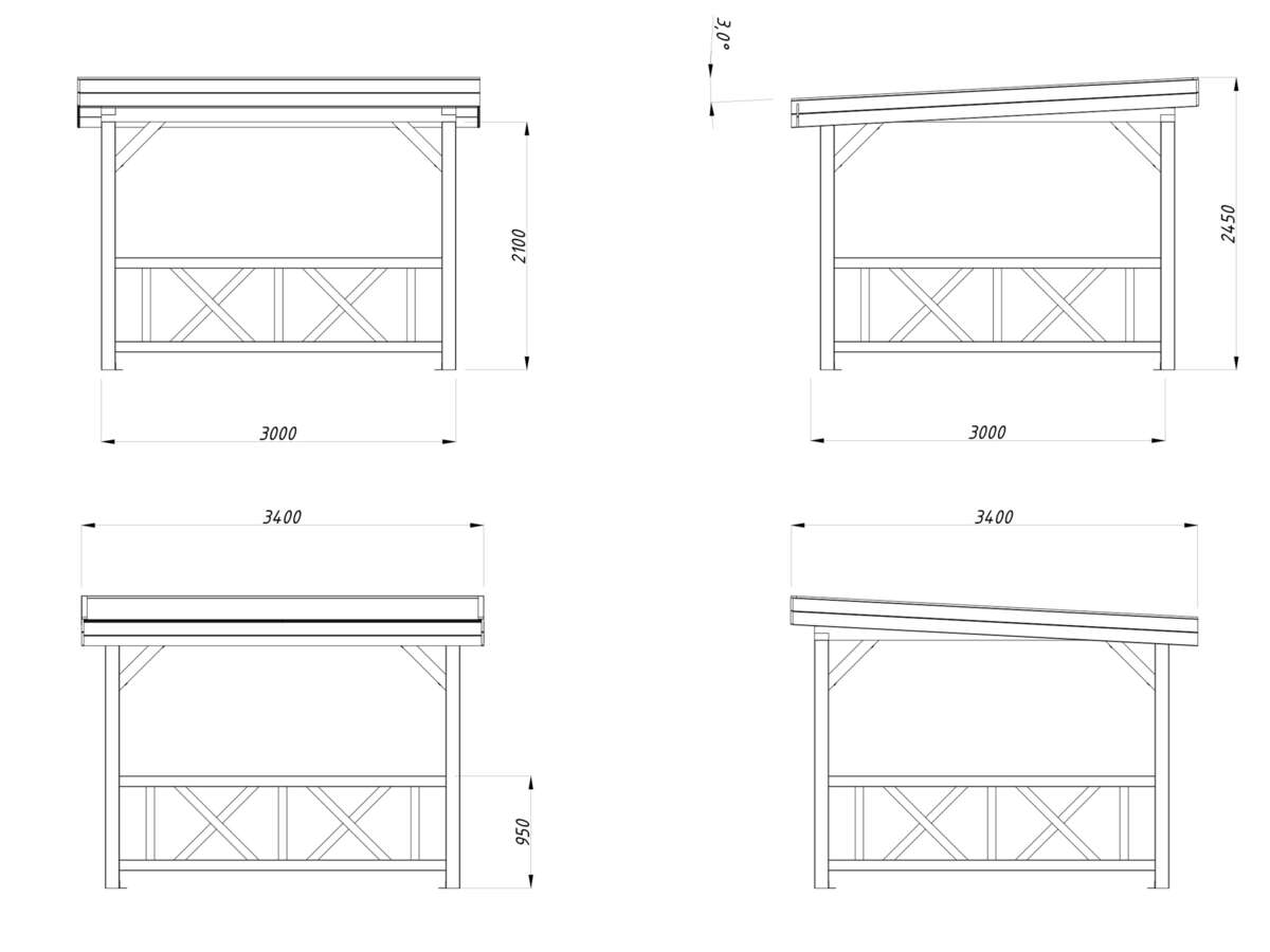 Palmako Lenna 301 paviljong 8,3 m²